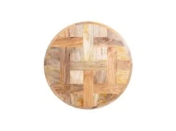 Table Haute Ronde Bois/Métal Scuplté - SALY -Mobilia Boutique table a manger 17630983