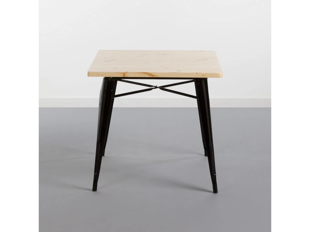 Table De Salle à Manger Carrée En Bois De Fer 80x80x74cm Thinia Home 4 Table De Salle à Manger Carrée En Bois De Fer 80x80x74cm Thinia Home – Image 2