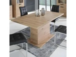 Table De Repas Extensible L160/200 Cm Décor Chêne Clair - LEILA -Mobilia Boutique table a manger 17701655