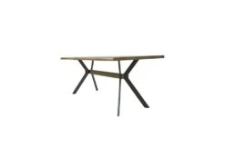 Table De Repas Rectangulaire 200 Cm Bois Naturel/Métal - CYRILLE -Mobilia Boutique table a manger 17786307