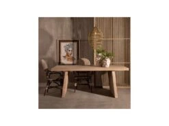 Table De Repas Rectangulaire 200 Cm Bois Massif N°1 - PINTO -Mobilia Boutique table a manger 17786413