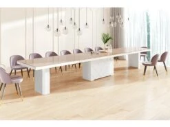 Table à Manger évolutive 180-228-276-324-372-420-468 X 100 X 75 Cm - Cappuccino -Mobilia Boutique table a manger 17797389