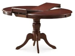 Table à Manger Ovale 106-141 X 106 X 76 Cm - Noyer Foncé -Mobilia Boutique table a manger 17870097