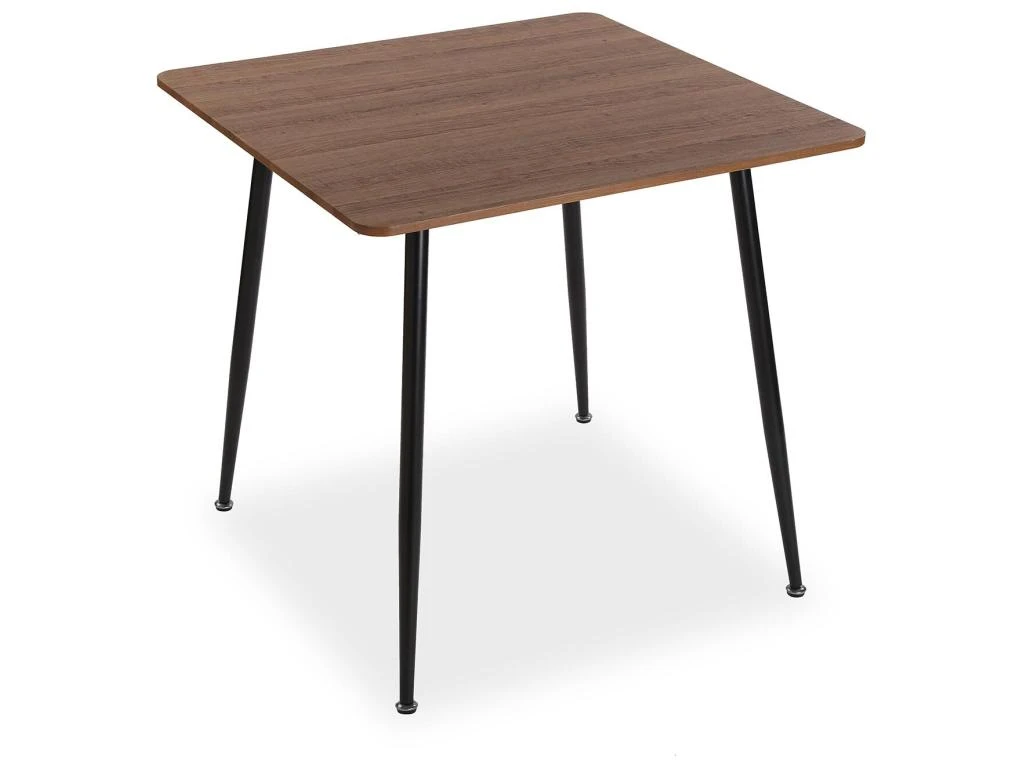 Table De Salle à Manger Iulia, 75 X 80 X 80 Cm, Bois, PVC Et Métal, Marron Et Noir 3 Table De Salle à Manger Iulia, 75 X 80 X 80 Cm, Bois, PVC Et Métal, Marron Et Noir