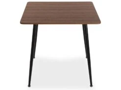 Table De Salle à Manger Iulia, 75 X 80 X 80 Cm, Bois, PVC Et Métal, Marron Et Noir 10 Table De Salle à Manger Iulia, 75 X 80 X 80 Cm, Bois, PVC Et Métal, Marron Et Noir -Mobilia Boutique table a manger 18045821