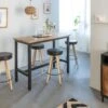 Table Haute En Bois De Manguier Et Métal Petra -Mobilia Boutique table a manger 18320653