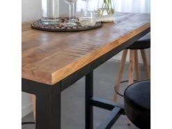 Table Haute En Bois De Manguier Et Métal Petra -Mobilia Boutique table a manger 18320657