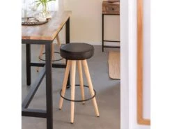 Table Haute En Bois De Manguier Et Métal Petra -Mobilia Boutique table a manger 18320659