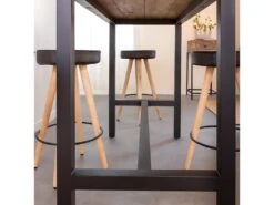 Table Haute En Bois De Manguier Et Métal Petra -Mobilia Boutique table a manger 18320661