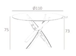 Table à Manger Ronde En Verre 1138 ANGEL CERDA -Mobilia Boutique table a manger 18422699