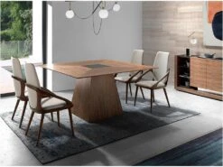 Table à Manger Avec Verre Noir 1079 ANGEL CERDA 14 Table à Manger Avec Verre Noir 1079 ANGEL CERDA -Mobilia Boutique table a manger 18423253