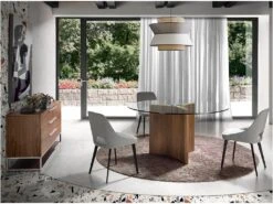 Table De Salle à Manger En Bois De Noyer Et Verre 1094 ANGEL CERDA -Mobilia Boutique table a manger 18423595