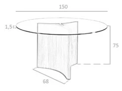 Table De Salle à Manger En Bois De Noyer Et Verre 1094 ANGEL CERDA -Mobilia Boutique table a manger 18423597