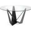 Table à Manger En Acier Noir Et Verre 1045 ANGEL CERDA 1 Table à Manger En Acier Noir Et Verre 1045 ANGEL CERDA -Mobilia Boutique table a manger 18423605