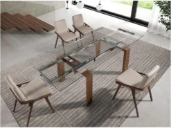 Table à Manger Extensible Verre Et Bois 1007 ANGEL CERDA -Mobilia Boutique table a manger 18426459