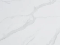 Table à Manger 8 Couverts En MDF Et Acier Inoxydable - Effet Marbre Blanc Et Noir - EVAELA -Mobilia Boutique table a manger 18620497