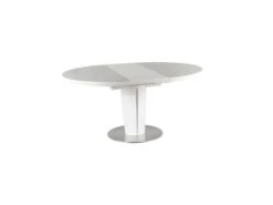 Table à Manger Extensible 120-160 X 120 X 76 Cm - Blanc Effet Marbre -Mobilia Boutique table a manger 18831981