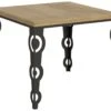 Table Extensible Portefeuille 90x90/180 Cm Karamay Libra Chêne Nature Cadre Anthracite -Mobilia Boutique table a manger 18957451