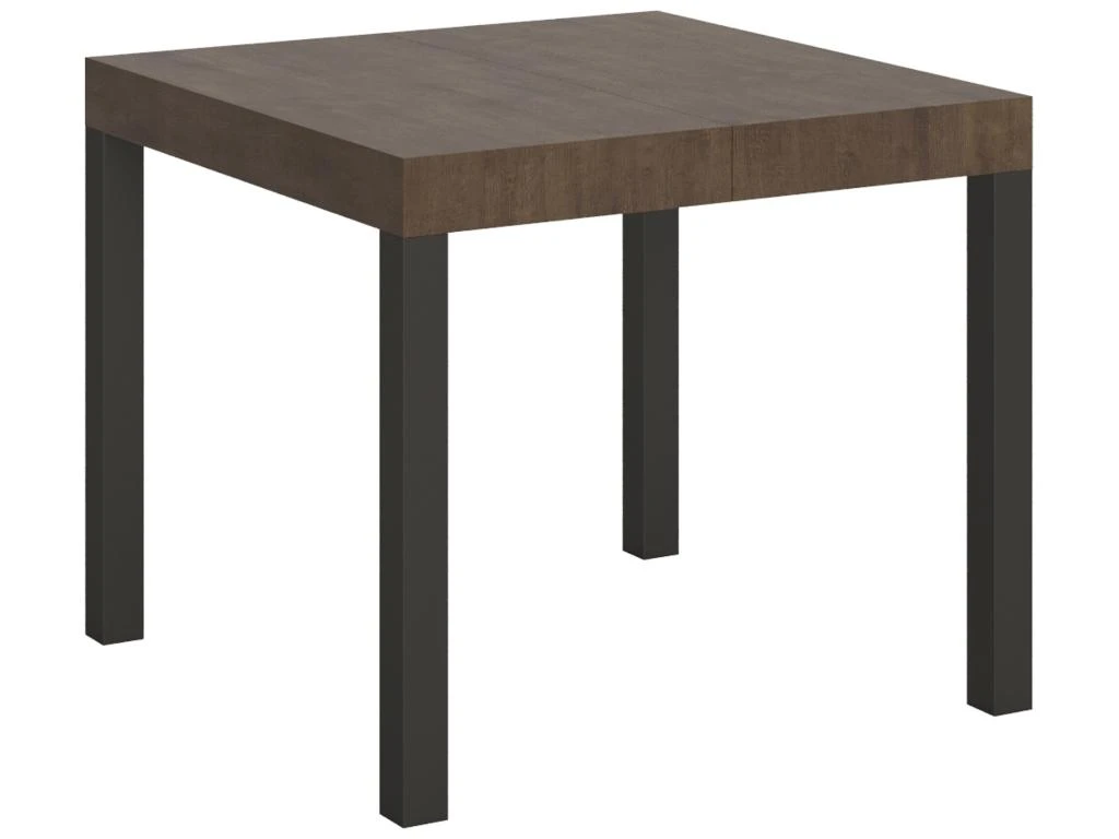Table Extensible 90x90/246 Cm Everyday Noyer Cadre Anthracite 3 Table Extensible 90x90/246 Cm Everyday Noyer Cadre Anthracite