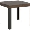 Table Extensible 90x90/246 Cm Linea Noyer Cadre Anthracite -Mobilia Boutique table a manger 18958699