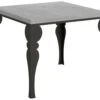 Table Extensible Portefeuille 90x90/180 Cm Paxon Libra Ciment Cadre Anthracite -Mobilia Boutique table a manger 18962325
