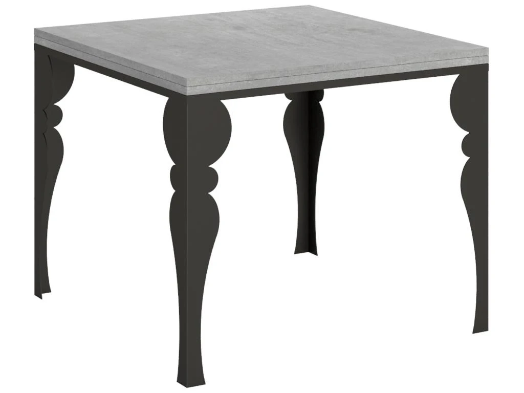 Table Extensible Portefeuille 90x90/180 Cm Paxon Libra Ciment Cadre Anthracite 3 Table Extensible Portefeuille 90x90/180 Cm Paxon Libra Ciment Cadre Anthracite