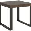 Table Extensible 90x90/246 Cm Tecno Noyer Cadre Anthracite -Mobilia Boutique table a manger 18963085