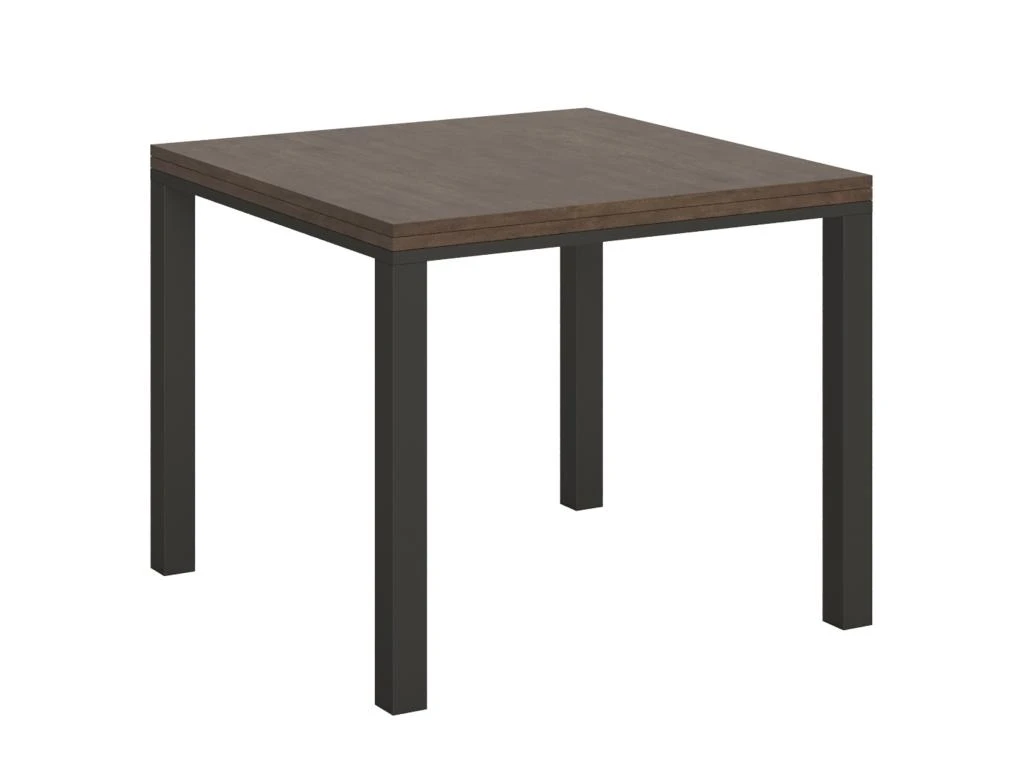 Table Extensible Portefeuille 90x90/180 Cm Everyday Libra Noyer Cadre Anthracite 3 Table Extensible Portefeuille 90x90/180 Cm Everyday Libra Noyer Cadre Anthracite