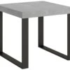 Table Extensible 90x90/246 Cm Tecno Ciment Cadre Anthracite -Mobilia Boutique table a manger 18963589