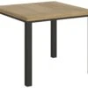 Table Extensible Portefeuille 90x90/180 Cm Everyday Libra Chêne Nature Cadre Anthracite -Mobilia Boutique table a manger 18963931