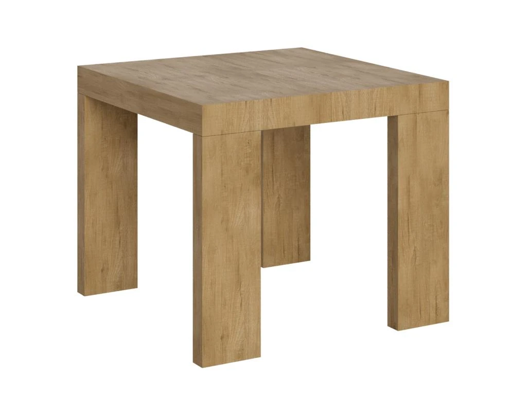Table Extensible 90x90/246 Cm Roxell Chêne Nature 3 Table Extensible 90x90/246 Cm Roxell Chêne Nature
