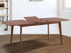 Table à Manger Extensible 6 à 8 Couverts En MDF Et Hêtre Massif - Naturel - SILVIA -Mobilia Boutique table a manger 1900699