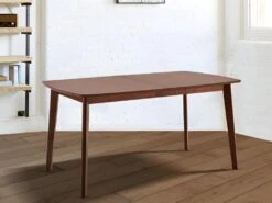 Table à Manger Extensible 6 à 8 Couverts En MDF Et Hêtre Massif - Naturel - SILVIA -Mobilia Boutique table a manger 1900717