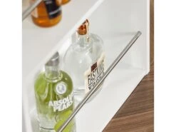 Table Haute De Bar Mange-debout Cuisine Avec Rangements, Blanc, Fwt17-w -Mobilia Boutique table a manger 19309027