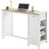 Table Haute De Bar Table De Cuisine Mange-debout– Blanc Lxlxh 120x55x90 Cm, Fwt64-wn -Mobilia Boutique table a manger 19310927