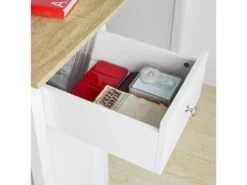 Table Haute De Bar Table De Cuisine Mange-debout– Blanc Lxlxh 120x55x90 Cm, Fwt64-wn -Mobilia Boutique table a manger 19310933