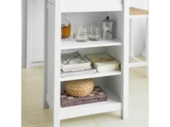 Table Haute De Bar Table De Cuisine Mange-debout– Blanc Lxlxh 120x55x90 Cm, Fwt64-wn -Mobilia Boutique table a manger 19310945