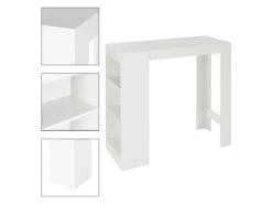 Table Bar Table Mange-debout Table Lounge Comptoir Blanc 110x50x103cm ML-DESIGN -Mobilia Boutique table a manger 19369343