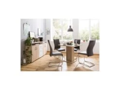 Table A Manger De 2 A 4 Personnes - Carrée - Classique - Décor Chene - GUSTAVE - L 80 X L 80 Cm -Mobilia Boutique table a manger 19376965