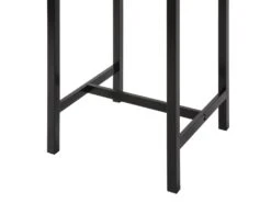 Table De Bar Carrée Table De Salle À Manger Plateau En Verre Pieds En Acier Robuste Noir, Ogt38-sch -Mobilia Boutique table a manger 19379319