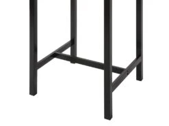 Table De Bar Carrée Table De Salle À Manger Plateau En Verre Pieds En Acier Robuste Noir, Ogt38-sch -Mobilia Boutique table a manger 19379325