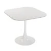 Table De Salle à Manger Cloe, 73 X 80 X 80 Cm, Bois, PVC Et Métal, Blanc 1 Table De Salle à Manger Cloe, 73 X 80 X 80 Cm, Bois, PVC Et Métal, Blanc -Mobilia Boutique table a manger 19441025