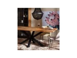 Table De Repas Rectangulaire Noir/Bois Parqueté - BOB -Mobilia Boutique table a manger 19475535