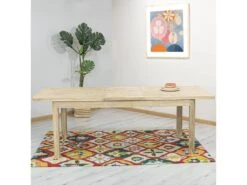 Table à Manger Rectangle En Bois Avec Allonges En Acacia Marin -Mobilia Boutique table a manger 19829367