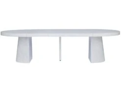 Table Ovale Extensible Oluze Effet Marbre -Mobilia Boutique table a manger 20009239