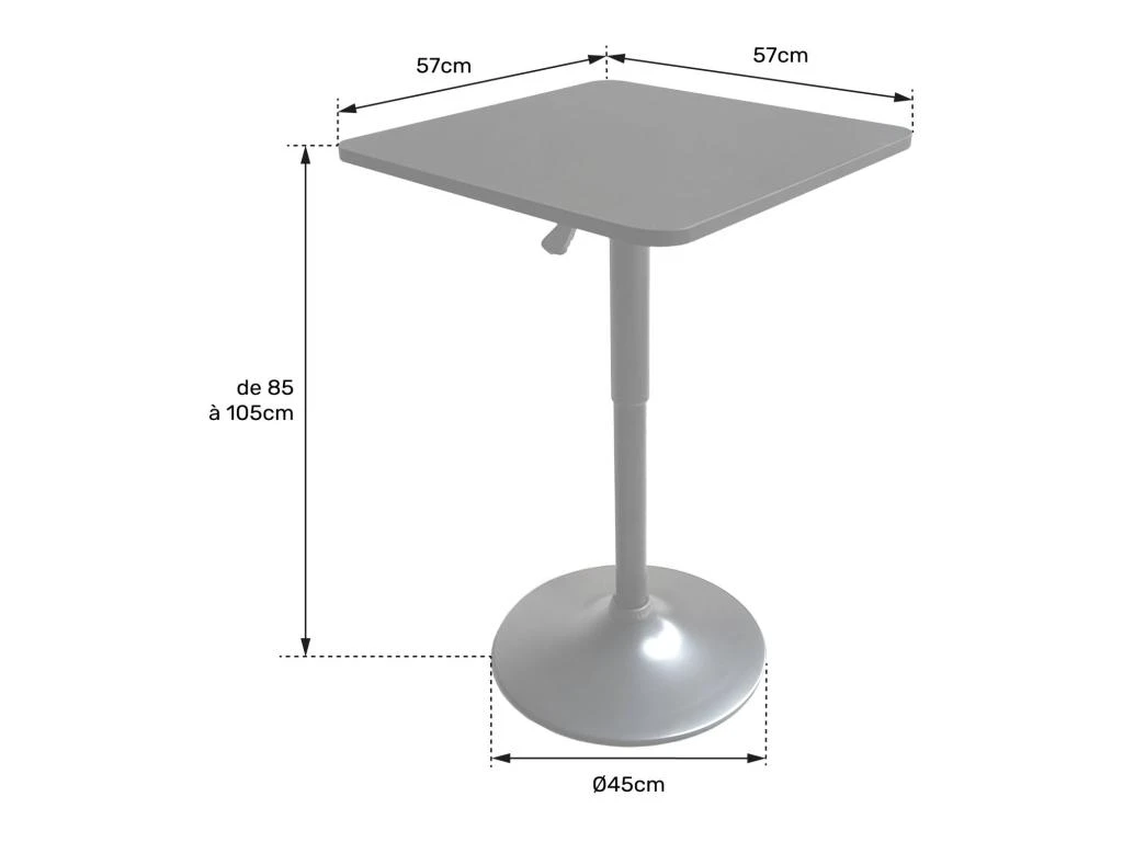 Table De Bar Carrée Noire LUKE - HAPPY GARDEN 6 Table De Bar Carrée Noire LUKE - HAPPY GARDEN – Image 4