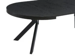 Table à Manger Extensible 4 à 8 Couverts En MDF Et Acier - Noir - KOMONI -Mobilia Boutique table a manger 20269147