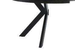 Table à Manger Extensible 4 à 8 Couverts En MDF Et Acier - Noir - KOMONI -Mobilia Boutique table a manger 20269149