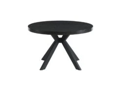 Table à Manger Extensible 4 à 8 Couverts En MDF Et Acier - Noir - KOMONI -Mobilia Boutique table a manger 20269203