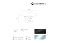 Table à Manger Base Acier Et Verre Trempé -Mobilia Boutique table a manger 21090033